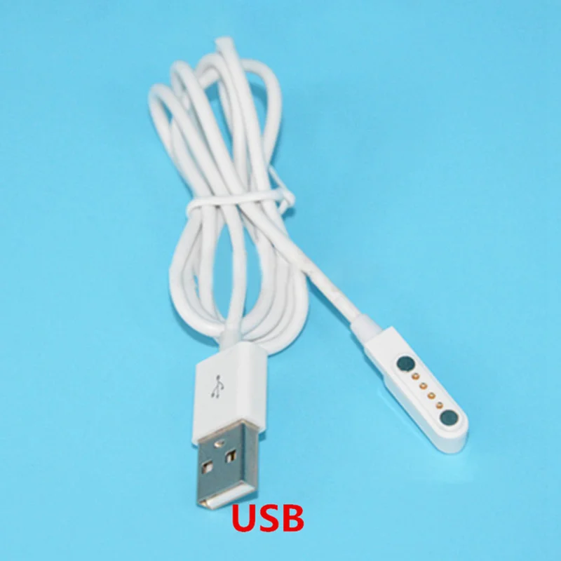 USB 2,0 штекер 4 Pin Pogo Кабель зарядного устройства Магнитный Кабель зарядного устройства Шнур для смарт-часов для Bluetooth гарнитуры компьютера