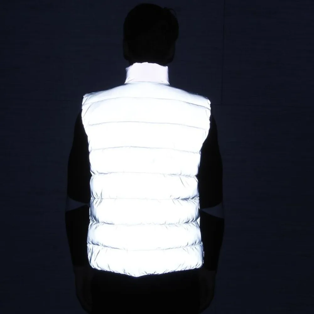 Reflective Jacket Vest Men/women Harajuku Windbreaker Jackets Streetwear Winter&Autumn Cotton Clothes Fashion Coat жилет мужской