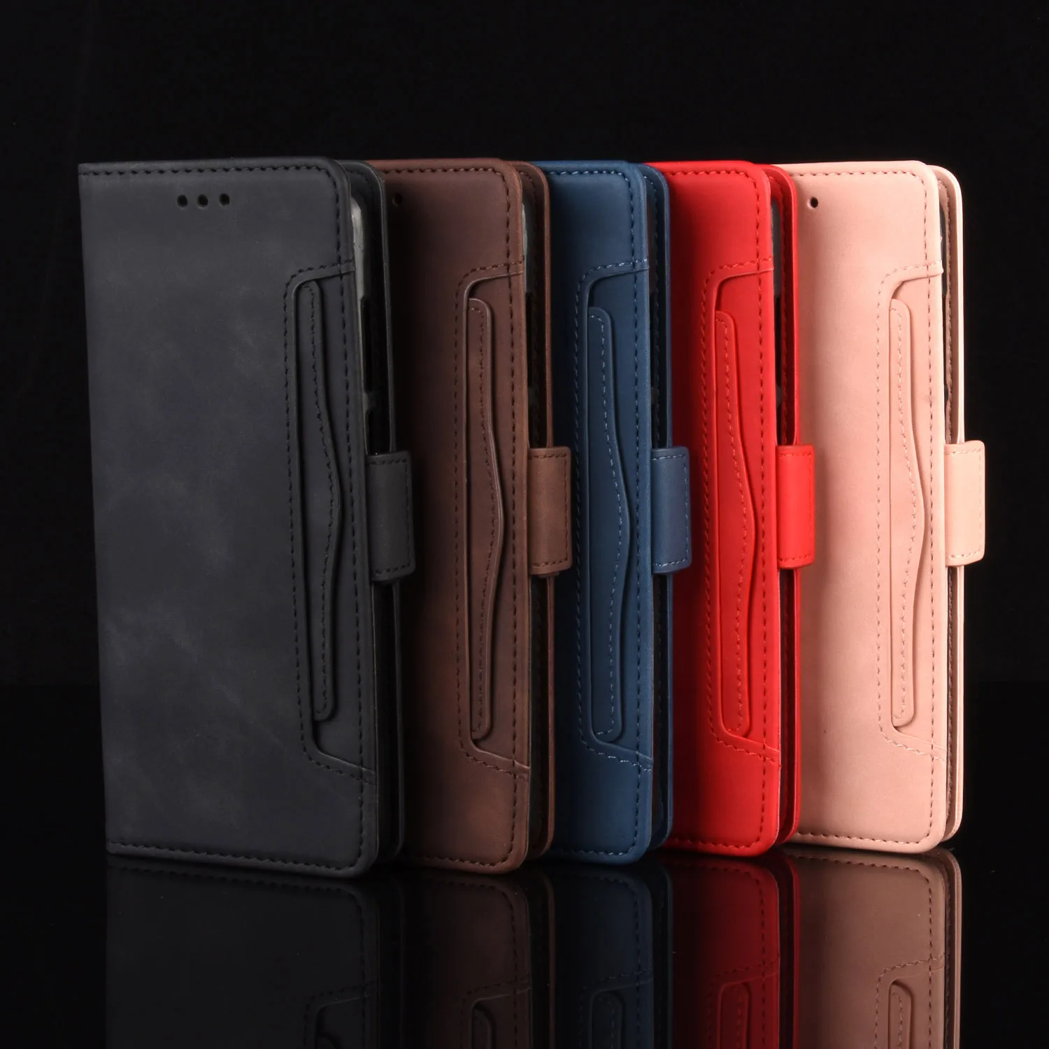 leather case for xiaomi Flip Wallet Case For Xiaomi 10 Pro 9SE CC9 Redmi Note 9s 8 8A 7S 9T 8T K30 K20 Leather Multi Card Holder Full Protection Shell leather case for xiaomi