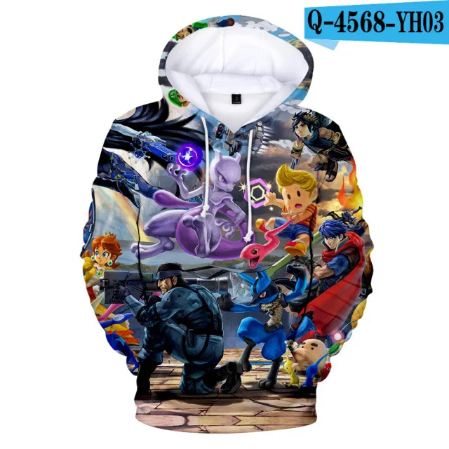 tz-292 Толстовки с капюшоном для детей от 3 до 13 лет, игры Super Smash Bros. Толстовка с капюшоном и объемным рисунком; уличная куртка в стиле хип-хоп для мальчиков и девочек; детская одежда - Цвет: tz-292