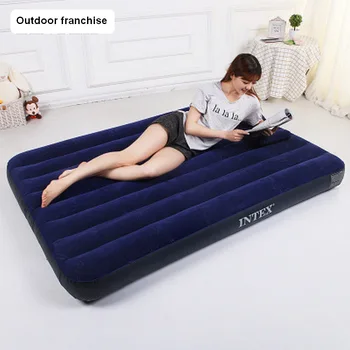 

Blue Flocking Series Extra Large Inflatable Bed Floatation Bed Camping Bed Outdoor Camping Supplies