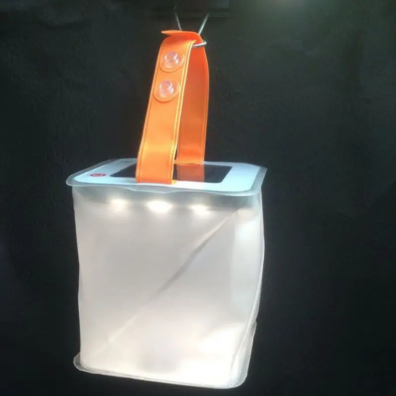 

Novelty Inflatable Solar Lantern Foldable Telescopic airbag lighting waterproof lantern LED lamp outside activity tent light 1W