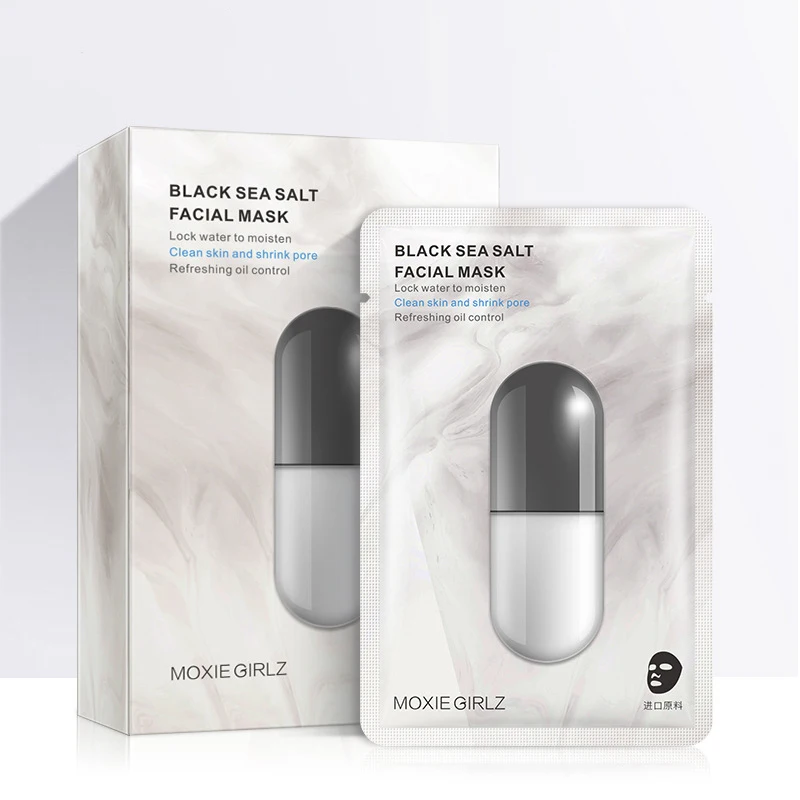 

10 Pieces Box Package Black Sea Salt Facial Mask