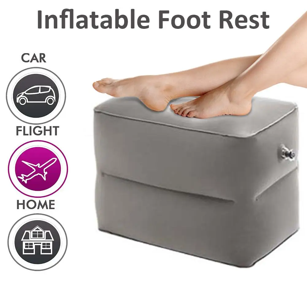Inflatable Foot Rest Pillow Travel Foot Rest For Adults Adjustable