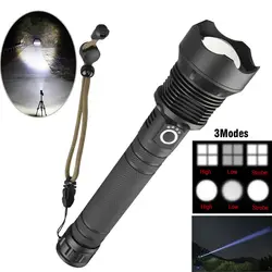 Новый длинный Zoom P70 бликовый фонарик из алюминиевого сплава с длинным съемным водонепроницаемым зарядным наружным фонариком