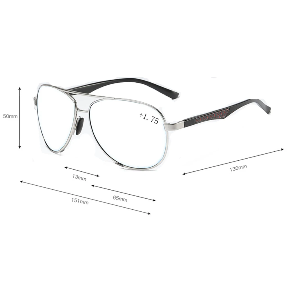 Occhiali da lettura da uomo pilota in fibra di carbonio in lega al mg 0.75 1  1.25 1.5 1.75 2 2.25 2.5 2.75 3 3.25 3.5 4 a 6|Women's Reading Glasses| -  AliExpress