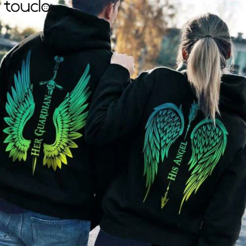 Her guardian his angel hoodies Clearance