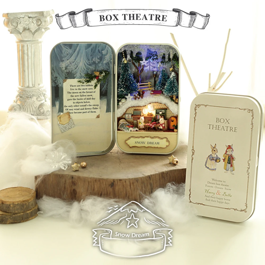 

Theme Assembling Toy Doll House DIY Miniature Theatre Nostalgic Box Countryside Scene Furnitures