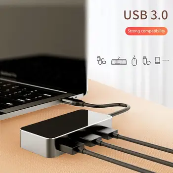 

type c to usb кабель usb type c USB Hubs 5-in-1 Portable Type-C USB 3.0 Adapter Dock Hub with LED Indicator Light usb 3.0 허브