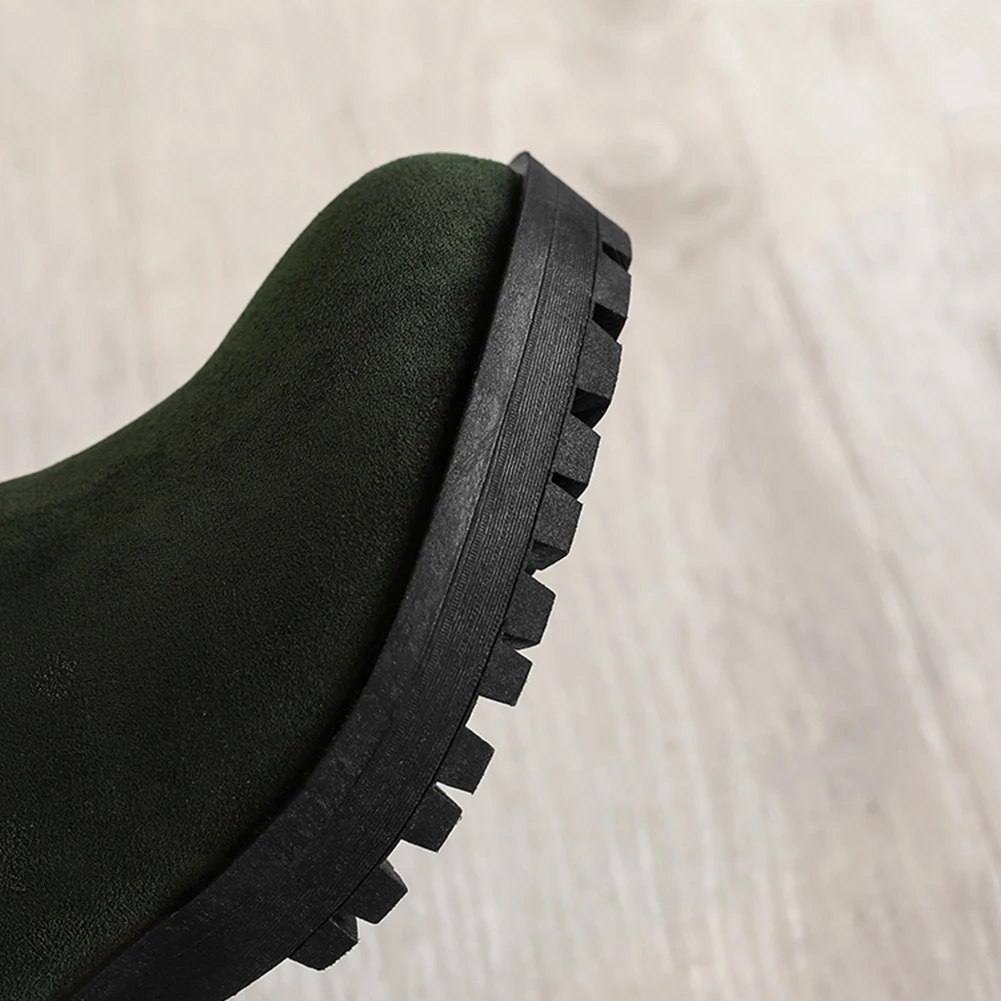 Lapolaka New Arrivals Size 34-43 Chunky Heels Concise Shoes Woman Boots Female Slip On Warm Winter Boots Women Shoes