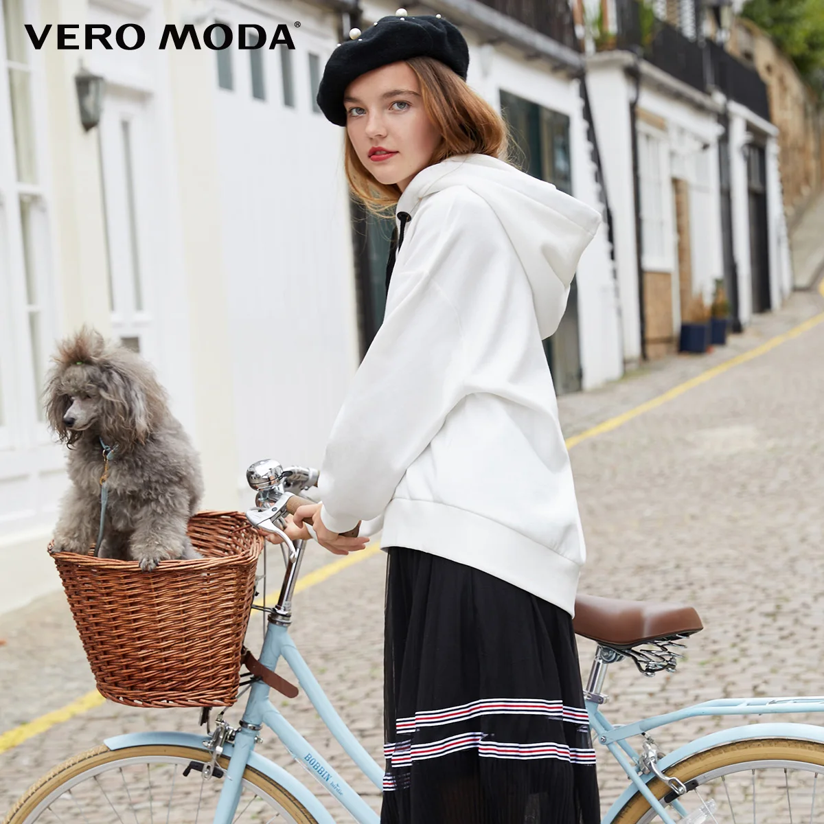 Vero Moda Женская Толстовка свободного кроя с капюшоном на шнурке с вышивкой | 319133509