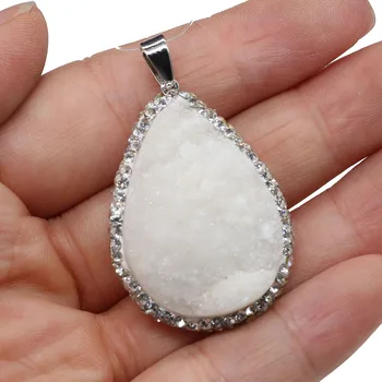 

Wholesale Natural Stone Water Drop shape Pendant DIY for Necklace Accessories or Jewelry Making gifts for women Size 27x40 mm