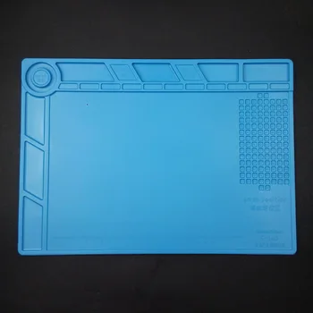 

Phone Maintenance High Temperature Resistant Work Mat Antistatic Blue Silicone Pad Soldering Heat Insulation Desktop Magnetic