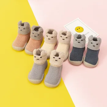 

Baby Shoes First Shoes Baby Walkers Toddler First Walker Baby Girl Boy Kids Soft Rubber Sole Baby Shoe Knit Booties Anti-slip