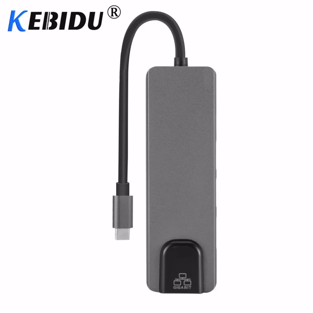 Быстрый 5 в 1 usb type C концентратор Hdmi 4K USB C концентратор к Gigabit Ethernet Rj45 Lan адаптер для Mac book Pro Thunderbolt 3 USB-C зарядное устройство