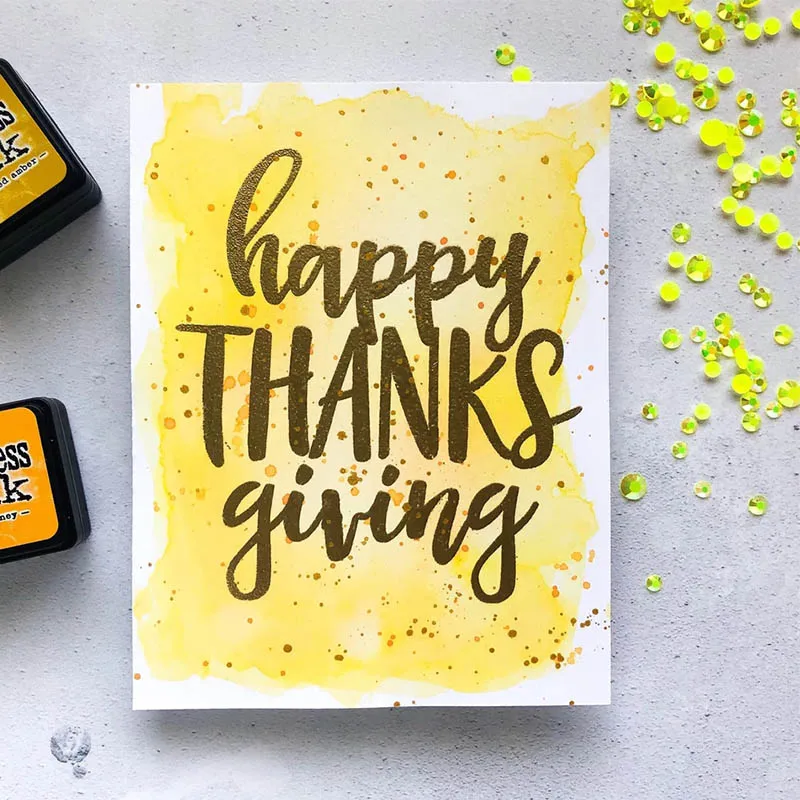 Слова счастливого Thinksgiving прозрачные штампы для скрапбукинга и бумажных открыток новые штампы