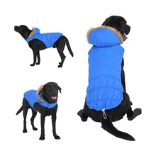 Флисовая одежда для больших собак зимняя теплая пуховая куртка для щенка пальто для домашних животных ветрозащитная одежда для собак Жилет для маленький средний большой собаки