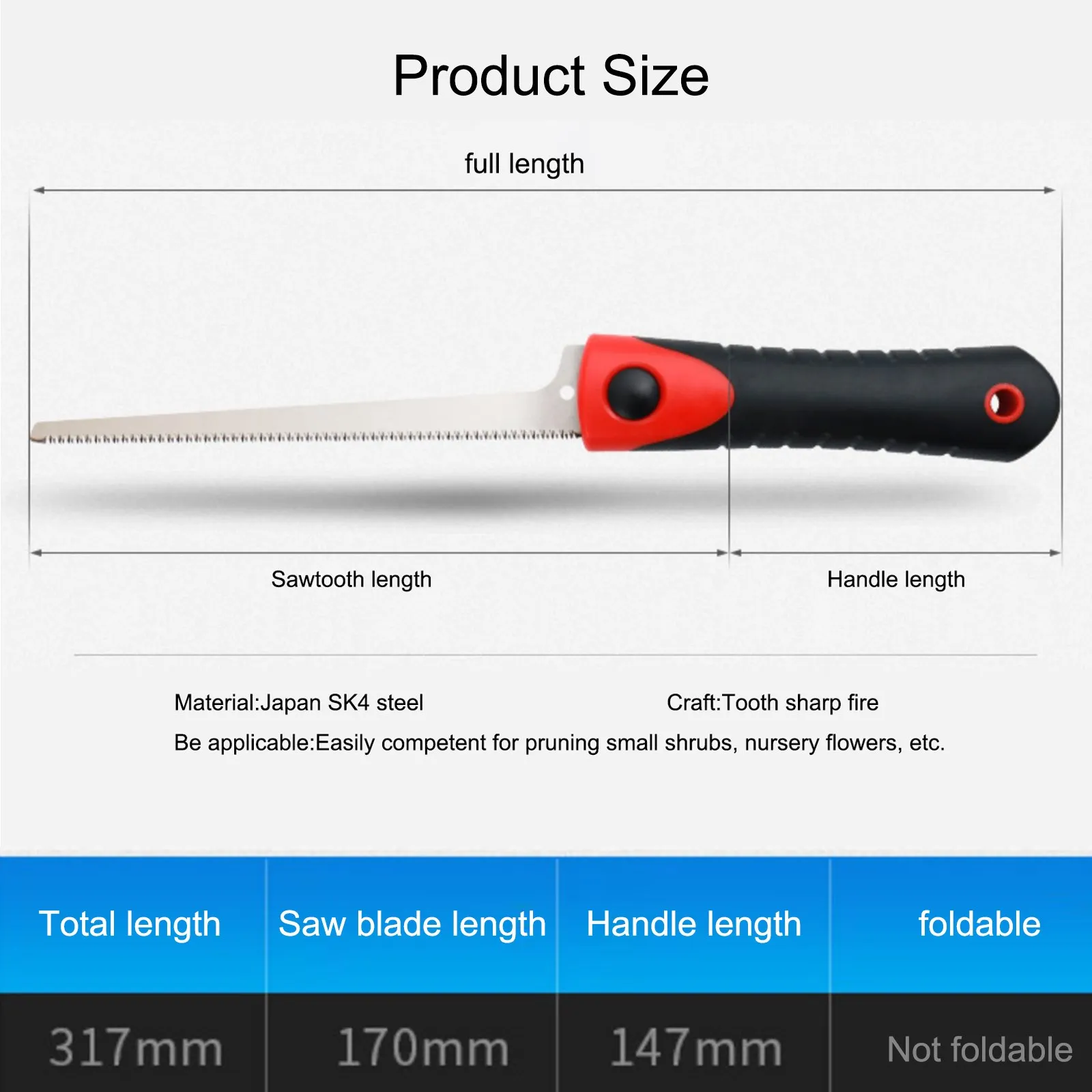 SK4 Steel Pruning Saw Mini Hand Saw with A Replaceable Blade Small Tooth Bonsai Woodwork Craft Tools Hand Tools