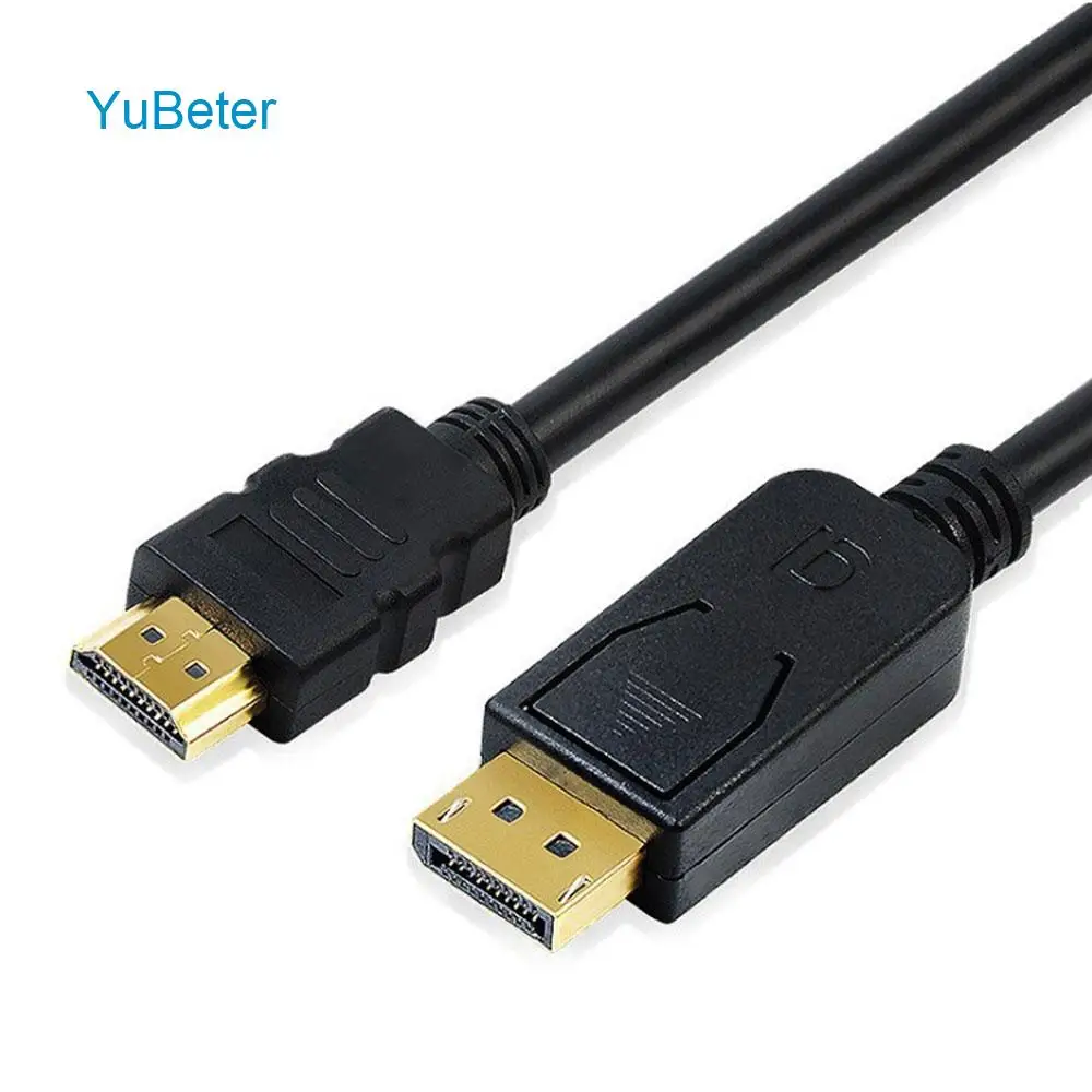 YuBeter Дисплей порт HDMI конвертер Кабель DP-HDMI адаптер папа-папа поддержка 1080P для планшета HDTV проектор дисплей DV