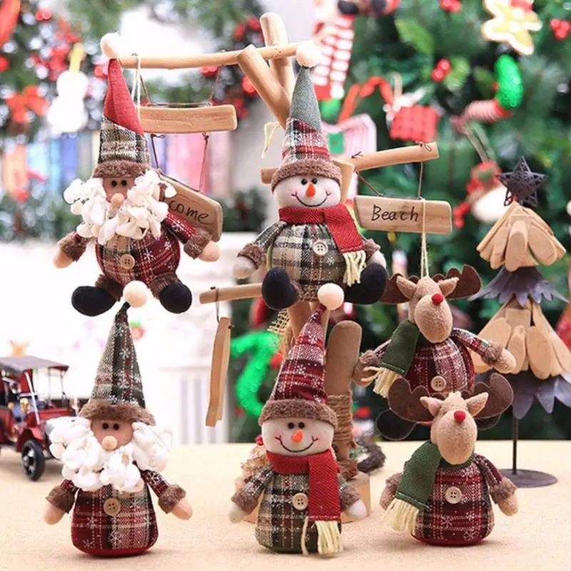 Горячие Рождественские куклы игрушки Санта Клаус снеговик лося носки Рождественская елка висячие украшения для домашнего декора вечерние Navid подарок