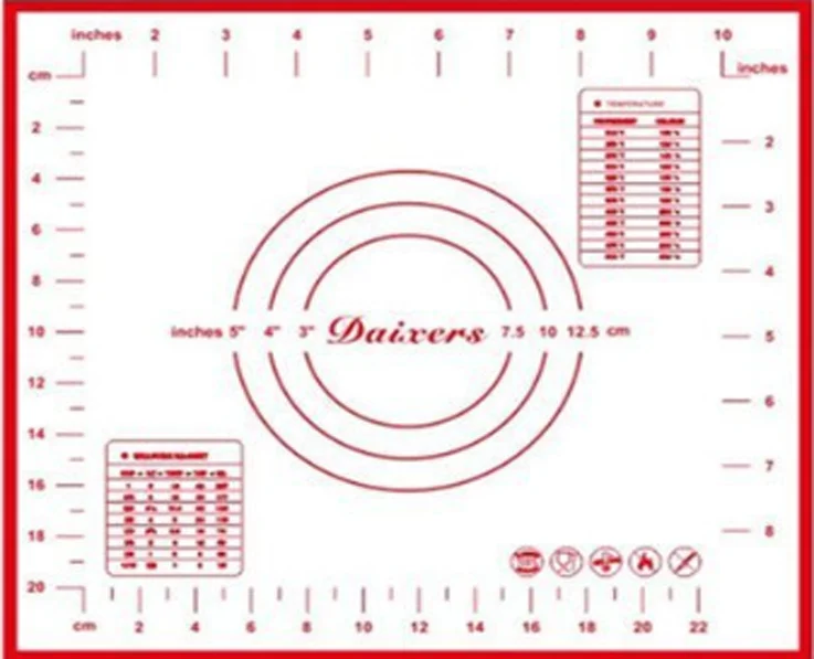 S Силиконовые выпечки со шкалой стекловолокна прокатки тесто pad антипригарное Кондитерские Печи Лайнер хлеб pad домашний маленький эксперт - Цвет: S