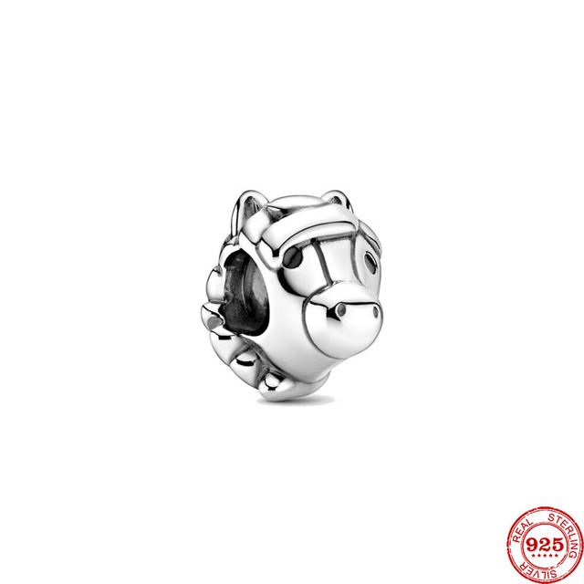 Theo Bear Pig Animal Kingdom Cat Dog Unicorn Bead Fit Original Pandora Charms Silver 925 Bracelet For Women Fashion Jewelry