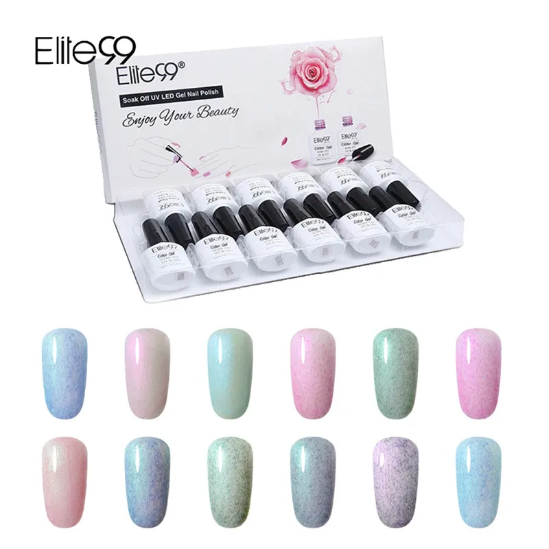 Elite99 12 шт 10 мл цветной Комплект гель-лака УФ-гель для ногтей Полупостоянный Esmalte GelLak Гибридный лак для ногтей комплект подарочная коробка - Цвет: C035