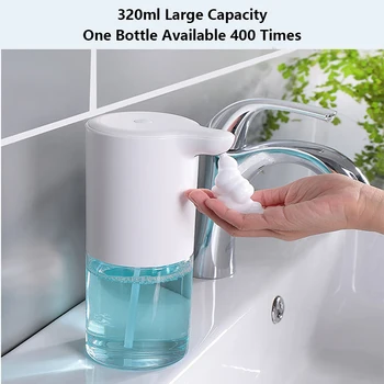 

Automatic Foam 320ml Soap Dispenser Touchless Foaming Infrared Motion Sensor Soap Pump Dispenser Bathroom Kitchen Home Cocina