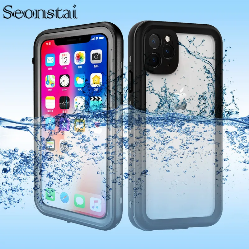 Водонепроницаемый чехол для iPhone 11 Pro Max водонепроницаемый с защитой от воды грязи