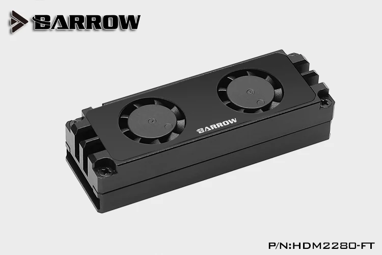 Barrow 2280 22110 Pcie Sata m2 Nvme Ssd Duplo Ventilador Dissipador de Calor Hdm2280-ft - Imagem 2