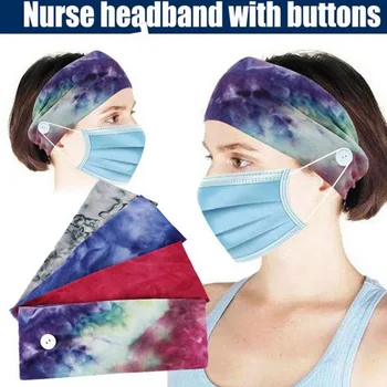 

2Pc Sports Hair Bands Korean Fashion Headbands Button Headdress Ladies Headwear Headwrap For Girls 2020 Fashion Hair Accessories