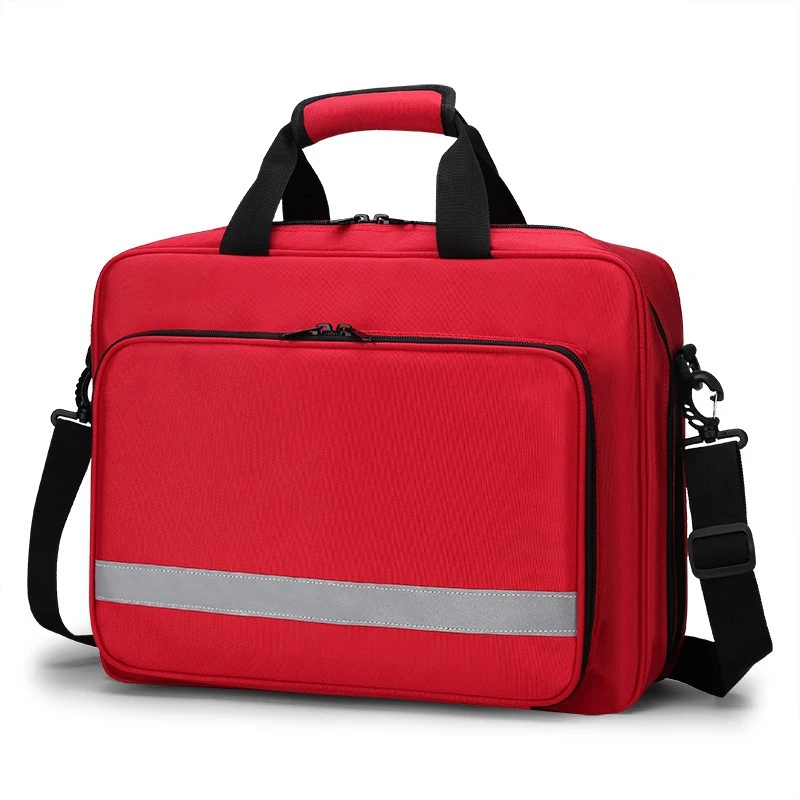 

Outdoor First Aid Kit Sports Nylon Waterproof Multi-Function Reflective Messenger Bag Family Travel Emergency Kit