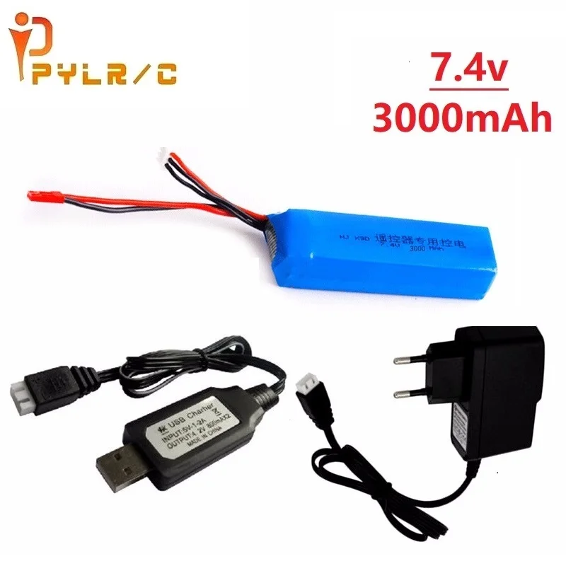 Aggiorna La Batteria Lipo Ricaricabile Da 3000Mah 7.4V Per Frsky Taranis X9D Plus Trasmettitore 7.4V Lipo Batteria Accessori Giocattolo Caricabatterie