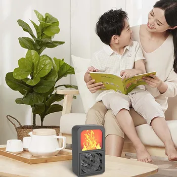 

pocket heater Mini Heater Fan air 3D Flame Electric Heater Stove Radiator dryer Warmer Household Room Heating Fan Machine Winter