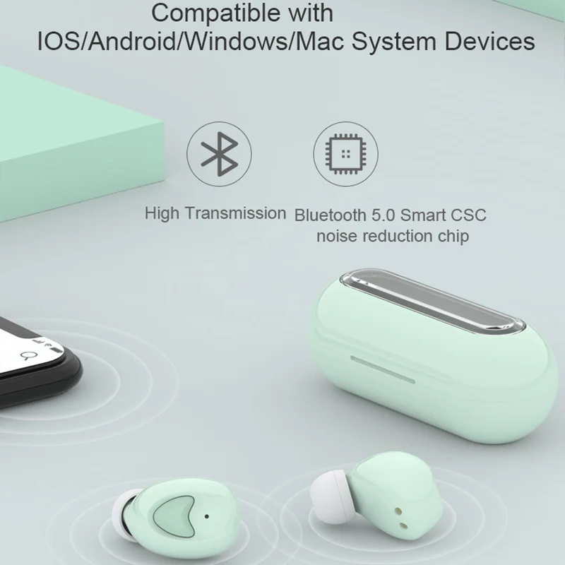 Мини беспроводные наушники Bluetooth 5,0 earpone 3D стерео HIFI Звук Наушники с микрофоном гарнитура PK i12 tws для телефонов
