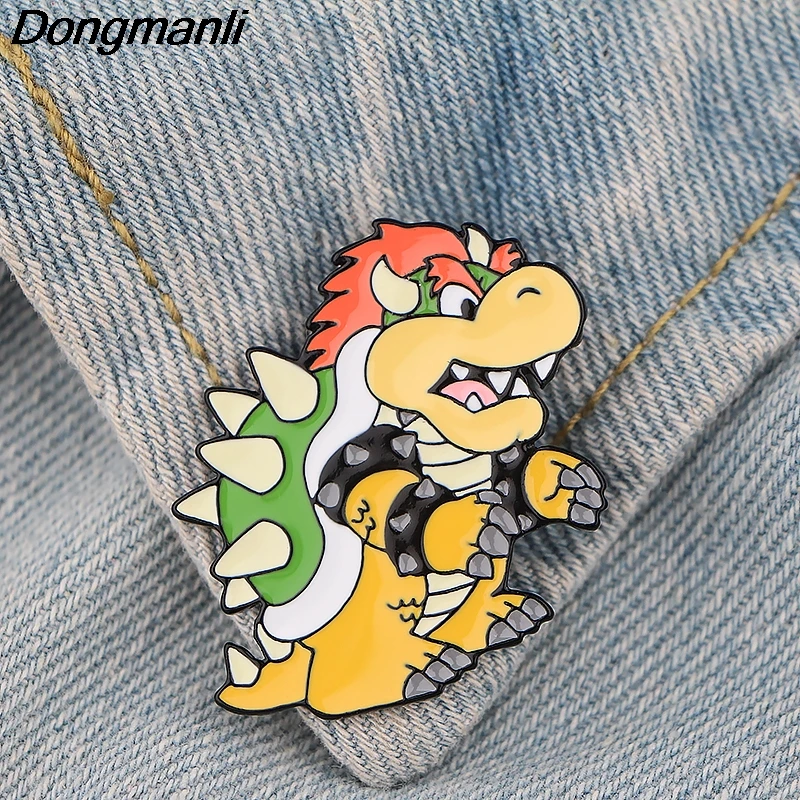 DZ283 игра злодей роль Bowser эмаль булавки значок брошь рюкзак сумка воротник отворот
