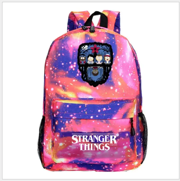 as pictures Новая мода аниме Mochila странные вещи рюкзак для мальчиков и девочек сумки для ноутбука Снова в школу сумка дорожные сумки вместительные Mochilas - Цвет: as pictures