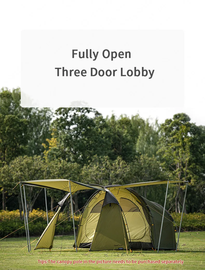 Naturehike Cloud Tourer 2 Сверхлегкий дорожный мотоцикл двойной Тент Открытый кемпинг езда самостоятельно Вождение Тур непромокаемая палатка