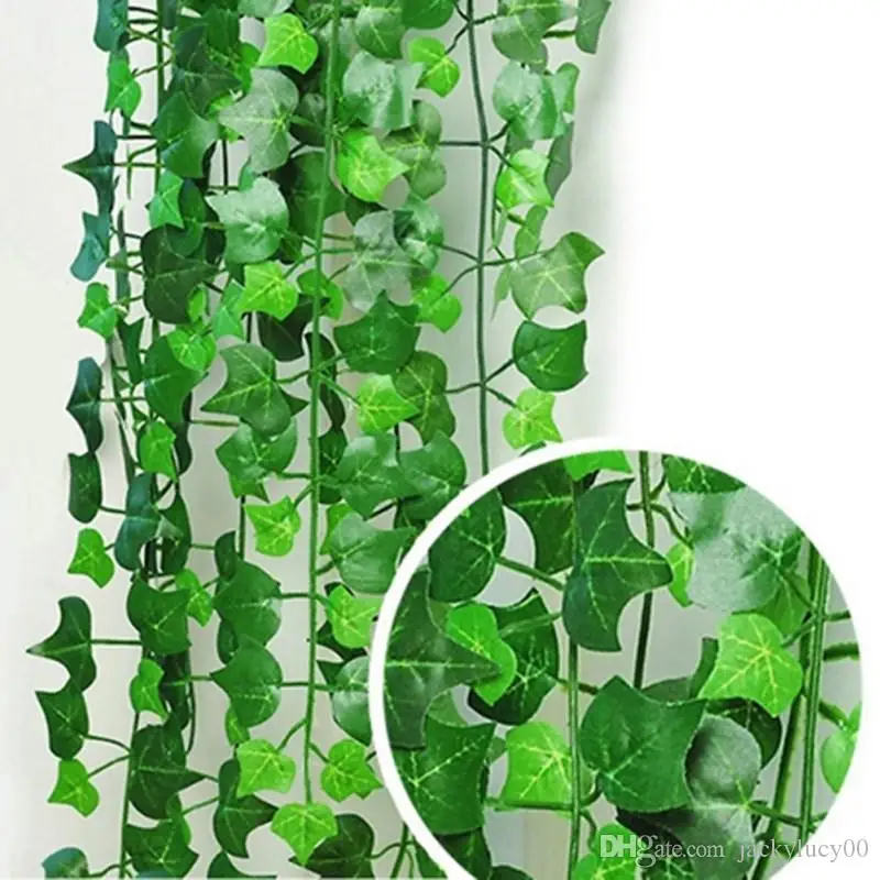 

360 PCS like real artificial Silk grape leaf Rattan garland Green vine Ivy Indoor /outdoor home decor wedding christmas gift