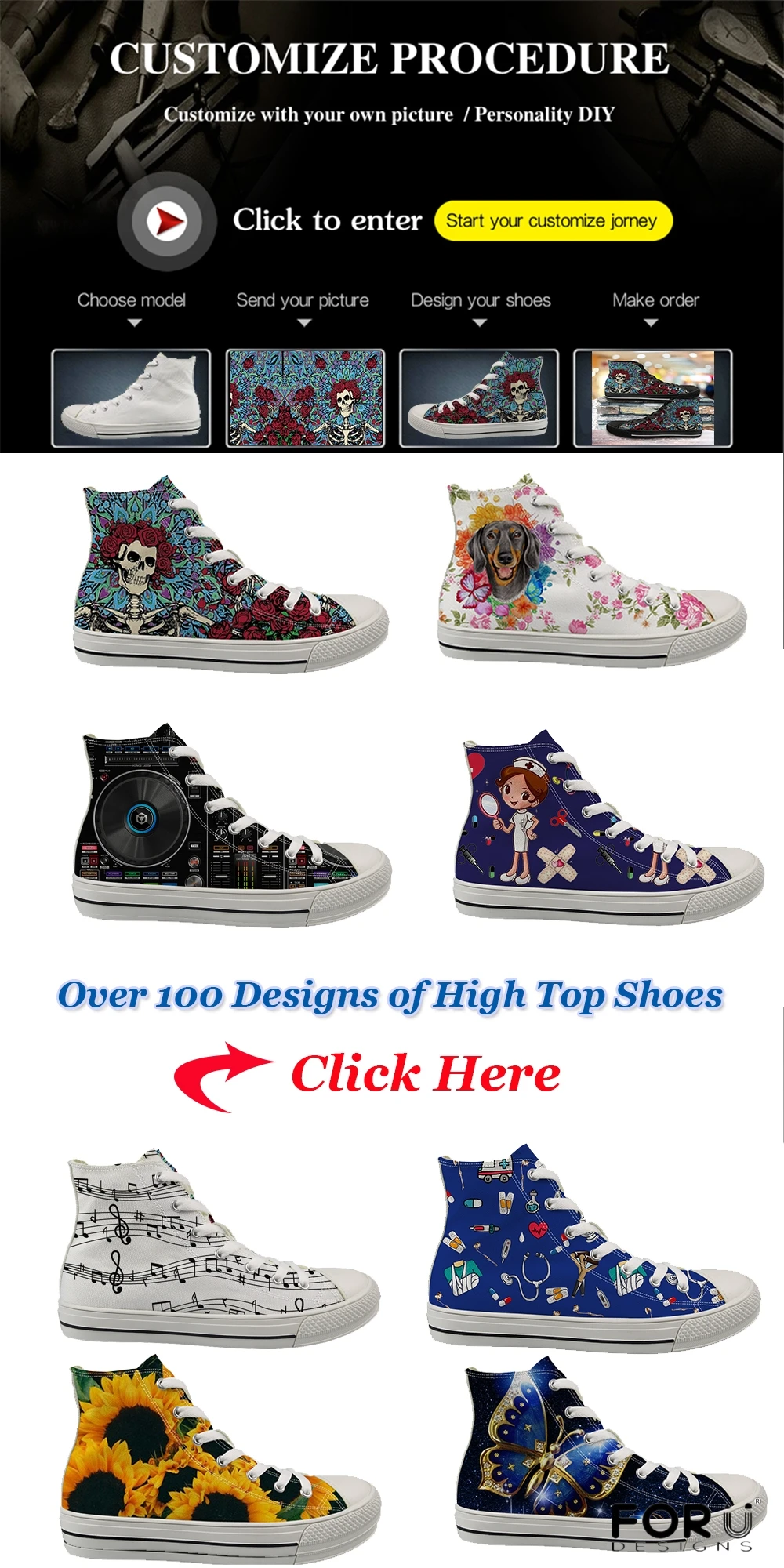 create your own high top shoes