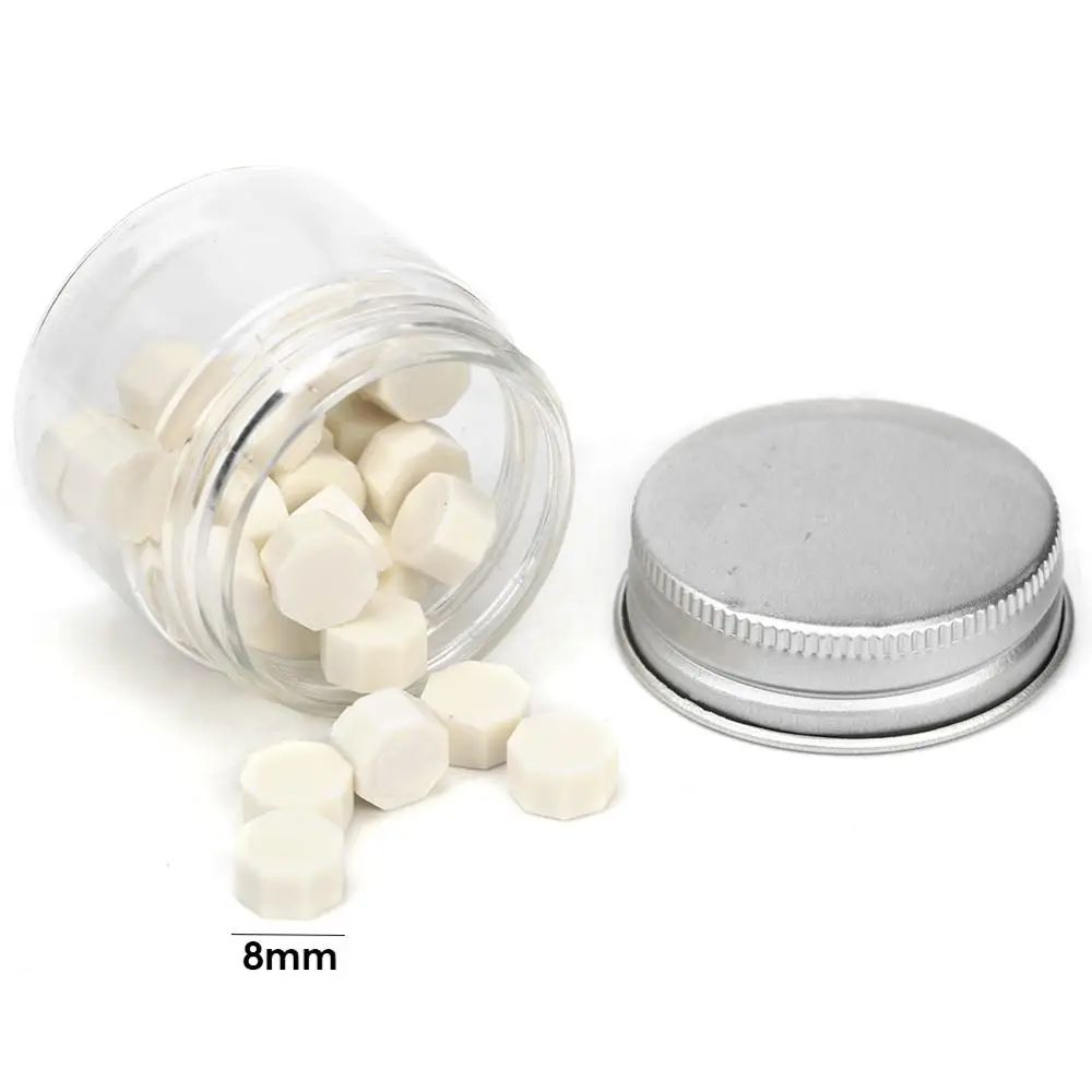 60pcs with box C 60/100 шт Винтаж восьмиугольная кофеварка для запечатывания сургучная печать штамп планшет бусы таблетки для свадьбы конверт пост сургучная печать древних запечатывания Waxs - Цвет: 60pcs with box C