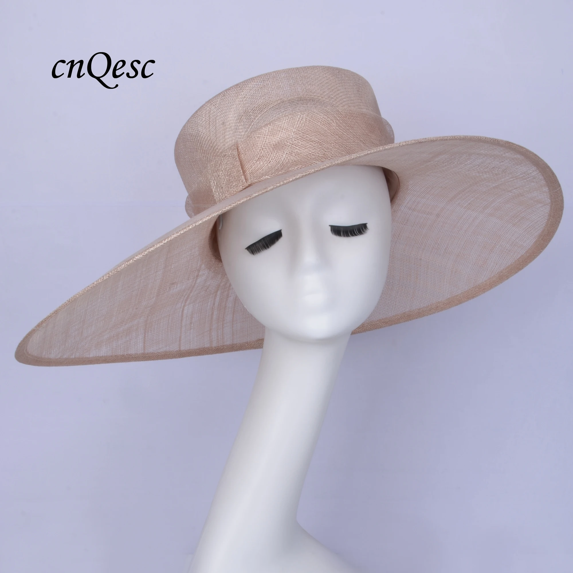 New Design wide brim dress Church Sinamay hat women's hat for wedding