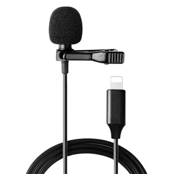 

Lightni Mini Portable Microphone Condenser Clip-on Lapel Lavalier Mic Wired /Microfon for iPhone X 8 7