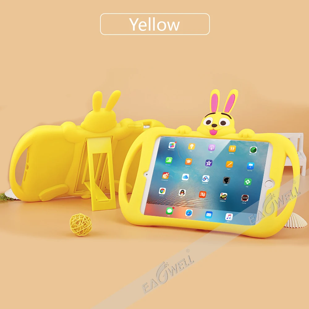 Универсальный 9,7 дюймов чехол для планшета милый кролик дизайн Kickstand чехол для iPad5/6 iPad 9,7 Мягкий Силиконовый противоударный защитный чехол