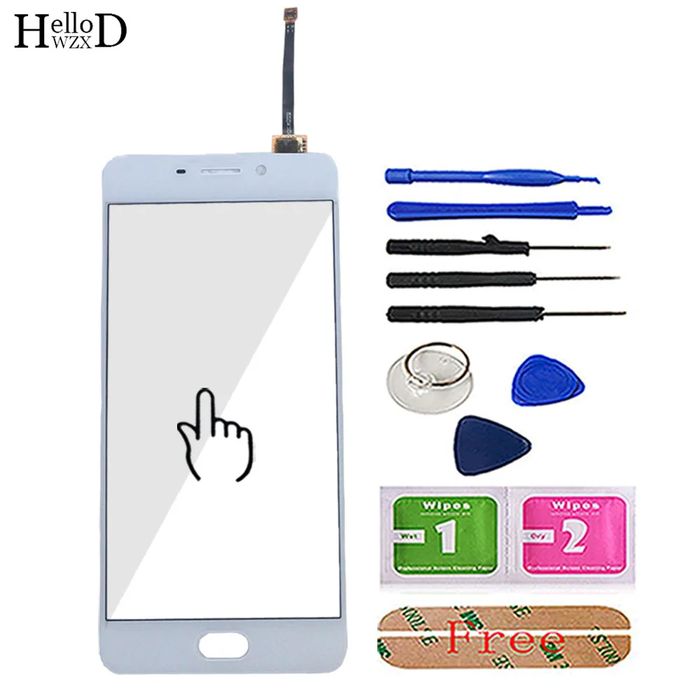 5," сенсорный экран дигитайзер для Meizu M5 Note/Meilan Note 5 Note5 части переднее внешнее стекло дигитайзер панель сенсор инструменты клей - Цвет: White With Tools