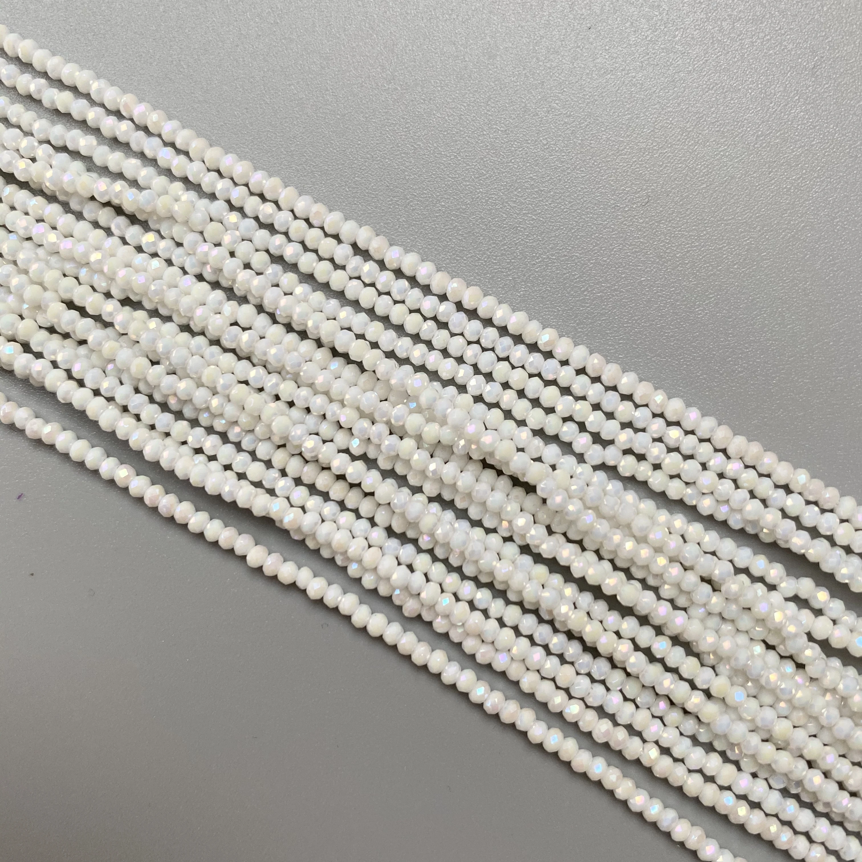 180-200 pcs /strand 0.8mm Crystal Rondell Faceted paciorki szklane małe koraliki Sead koraliki do tworzenia biżuterii Diy