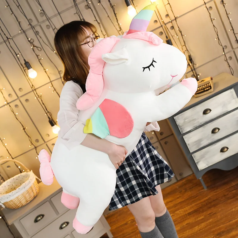 Baby Pillows Dolls Plush-Toys Unicorn Pegasus Gifts Stuffed Animal-Horse Soft Kids Children