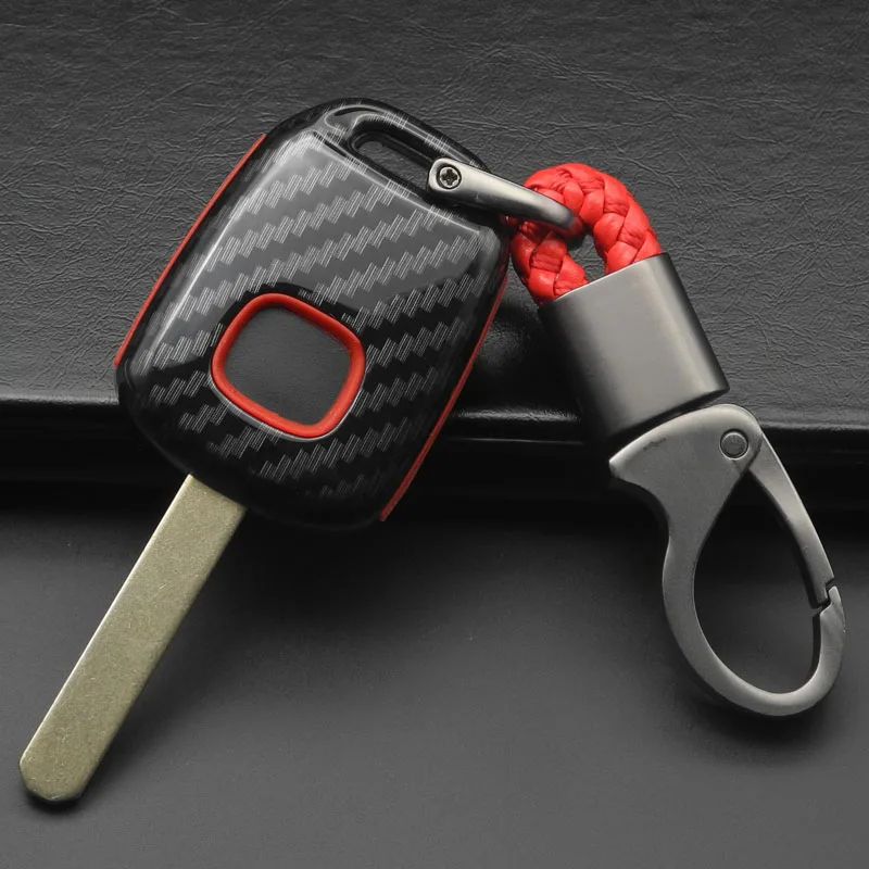 Jingyuqin 2/3/4 кнопки дистанционного ключа оболочки чехол для HONDA greiz Civic Город XRV Vezel углерода силикона