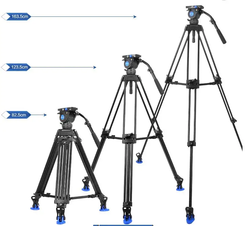 Benro BV10 алюминиевый сплав двойной ногой видео штатив Комплект Максимальная загрузка 10 кг включает в себя видео головка для DSLR камеры видео