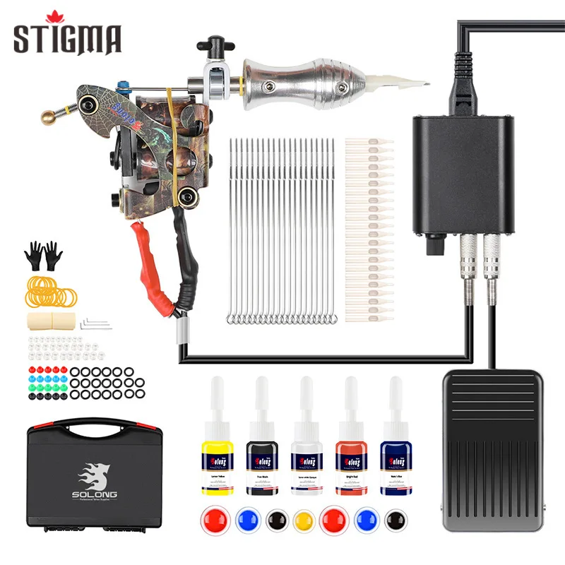 

Stigma New Style Tattoo Machine Set Coil Tattoo Machine Secant Play Fog Tattoo All-in-one Full Set Tattoo Machine